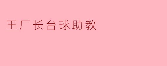 王厂长台球助教