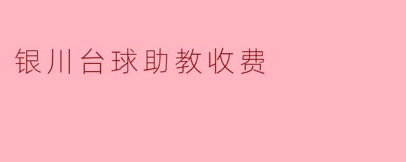 银川台球助教收费