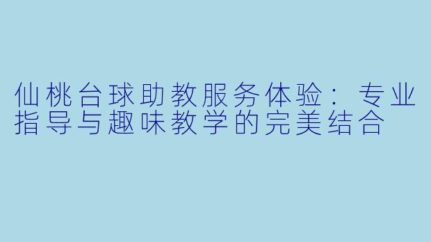仙桃台球助教服务体验：专业指导与趣味教学的完美结合