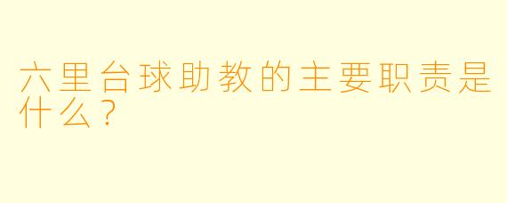 六里台球助教的主要职责是什么?