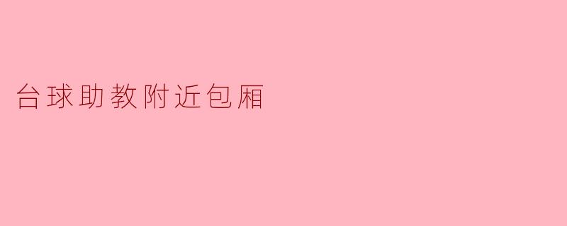 台球助教附近包厢