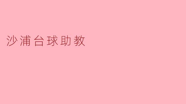 沙浦台球助教