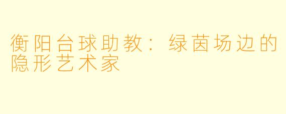 衡阳台球助教：绿茵场边的隐形艺术家
