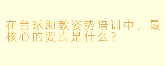 在台球助教姿势培训中，最核心的要点是什么？