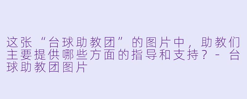 这张“台球助教团”的图片中，助教们主要提供哪些方面的指导和支持？-台球助教团图片