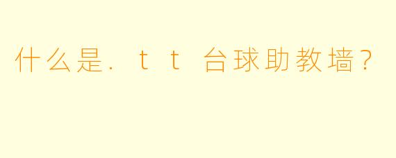 什么是.tt台球助教墙?