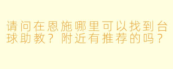 请问在恩施哪里可以找到台球助教？附近有推荐的吗？