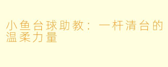 小鱼台球助教：一杆清台的温柔力量