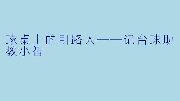 球桌上的引路人——记台球助教小智