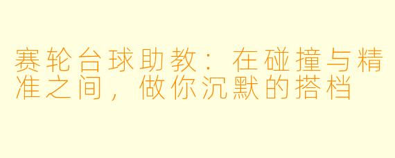 赛轮台球助教：在碰撞与精准之间，做你沉默的搭档