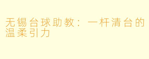 无锡台球助教：一杆清台的温柔引力