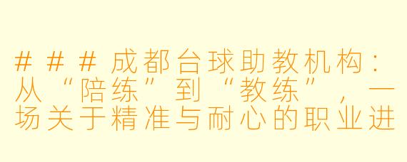###成都台球助教机构:从“陪练”到“教练”,一场关于精准与耐心的职业进化
