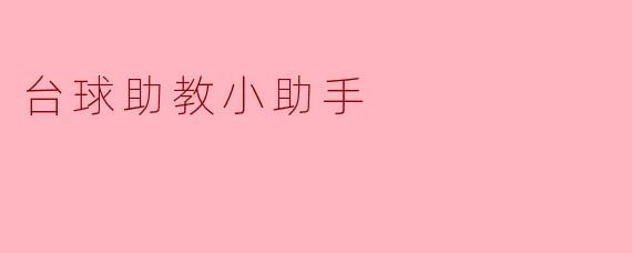 台球助教小助手