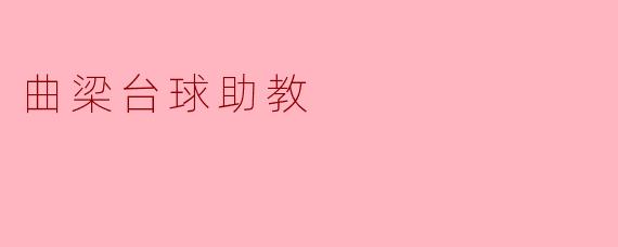 曲梁台球助教
