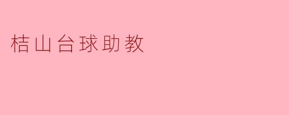 桔山台球助教