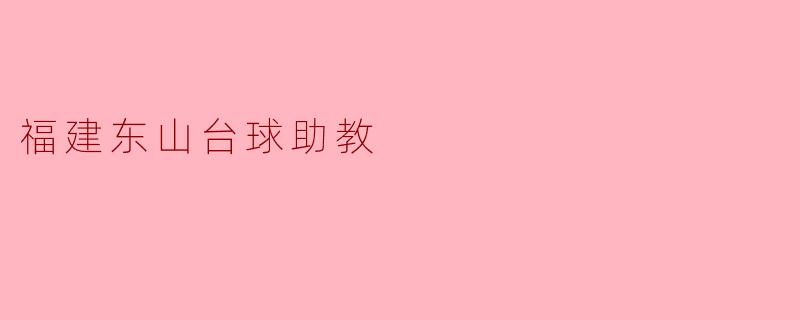 福建东山台球助教