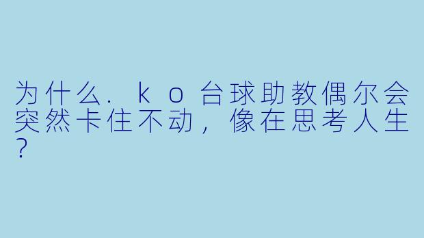 为什么.ko台球助教偶尔会突然卡住不动，像在思考人生？