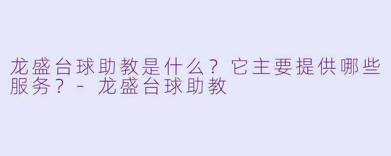 龙盛台球助教是什么?它主要提供哪些服务?-龙盛台球助教