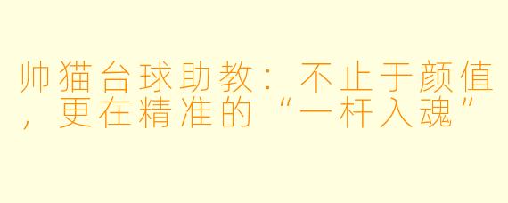 帅猫台球助教:不止于颜值,更在精准的“一杆入魂”