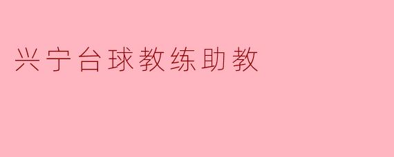 兴宁台球教练助教