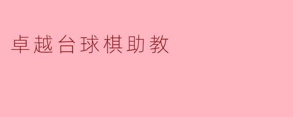 卓越台球棋助教