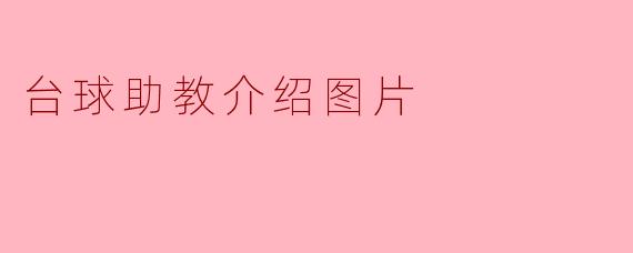 台球助教介绍图片