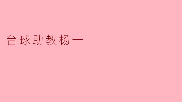台球助教杨一