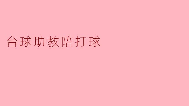 台球助教陪打球