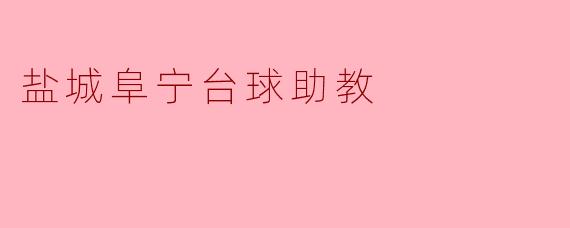 盐城阜宁台球助教