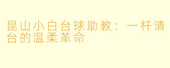 昆山小白台球助教：一杆清台的温柔革命