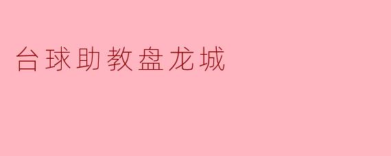 台球助教盘龙城