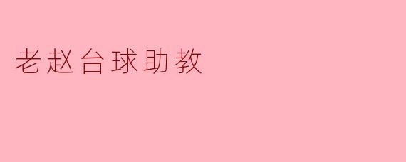 老赵台球助教