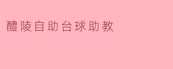 醴陵自助台球助教