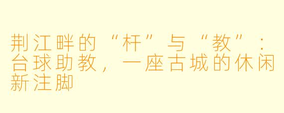 荆江畔的“杆”与“教”:台球助教,一座古城的休闲新注脚