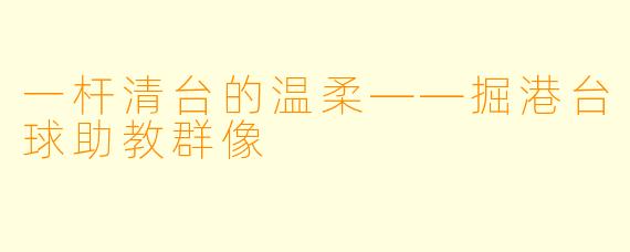 一杆清台的温柔——掘港台球助教群像