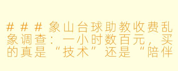 ###象山台球助教收费乱象调查:一小时数百元,买的真是“技术”还是“陪伴”?
###