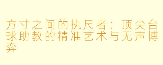 方寸之间的执尺者:顶尖台球助教的精准艺术与无声博弈