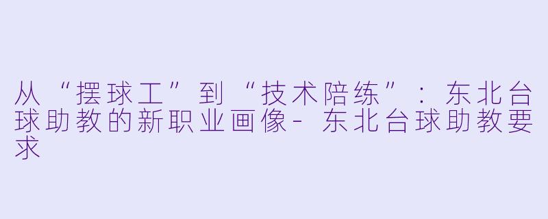 从“摆球工”到“技术陪练”:东北台球助教的新职业画像-东北台球助教要求