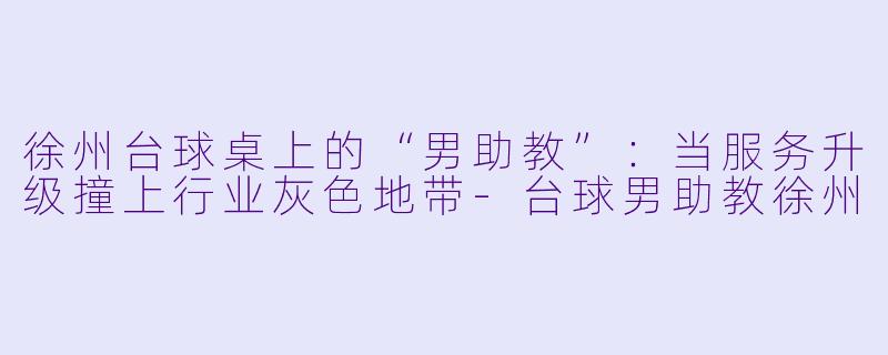 徐州台球桌上的“男助教”:当服务升级撞上行业灰X 地带-台球男助教徐州