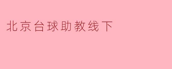 北京台球助教线下