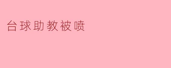 台球助教被喷