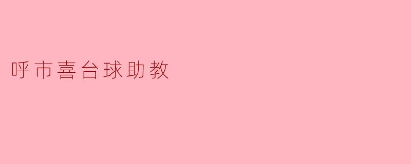 呼市喜台球助教