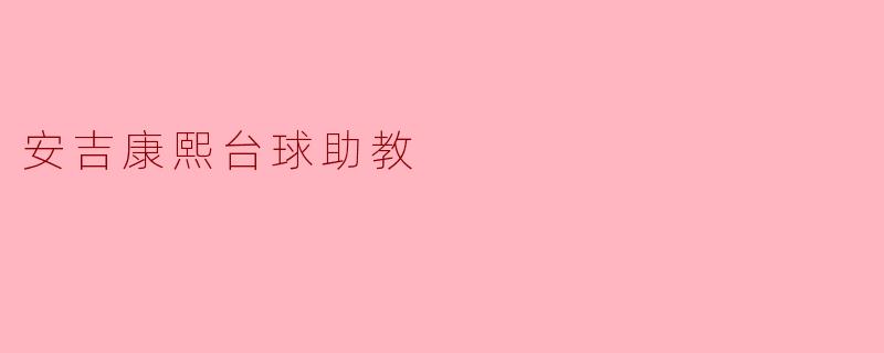 安吉康熙台球助教