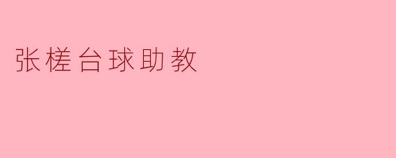 张槎台球助教