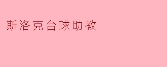 斯洛克台球助教