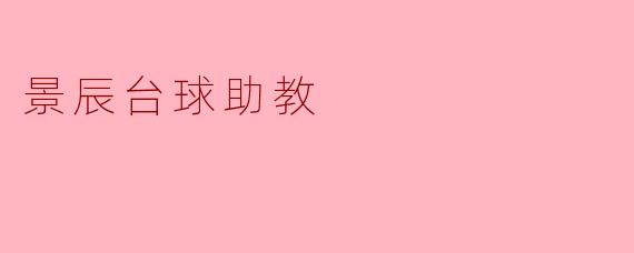 景辰台球助教