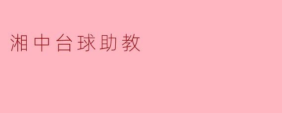 湘中台球助教
