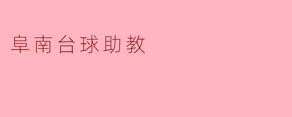 阜南台球助教
