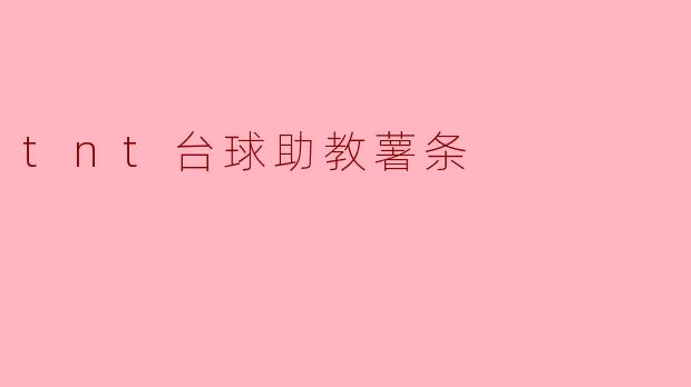 tnt台球助教薯条