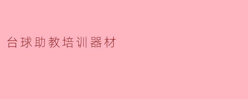 台球助教培训器材